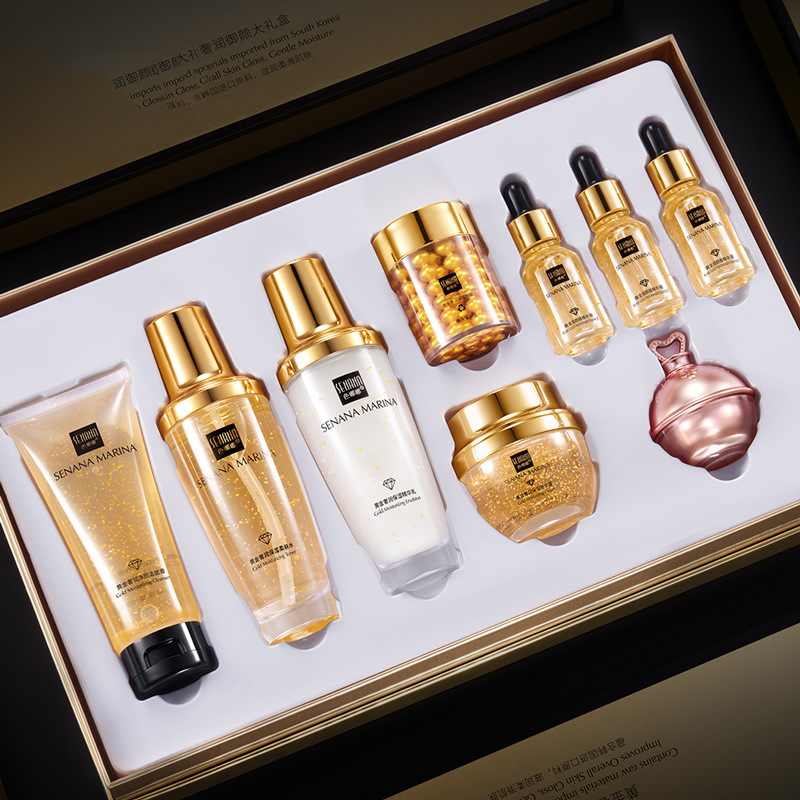Women 24K Gold Skin Care Set 9 - Luxury Skincare Toner ulasan dan harga