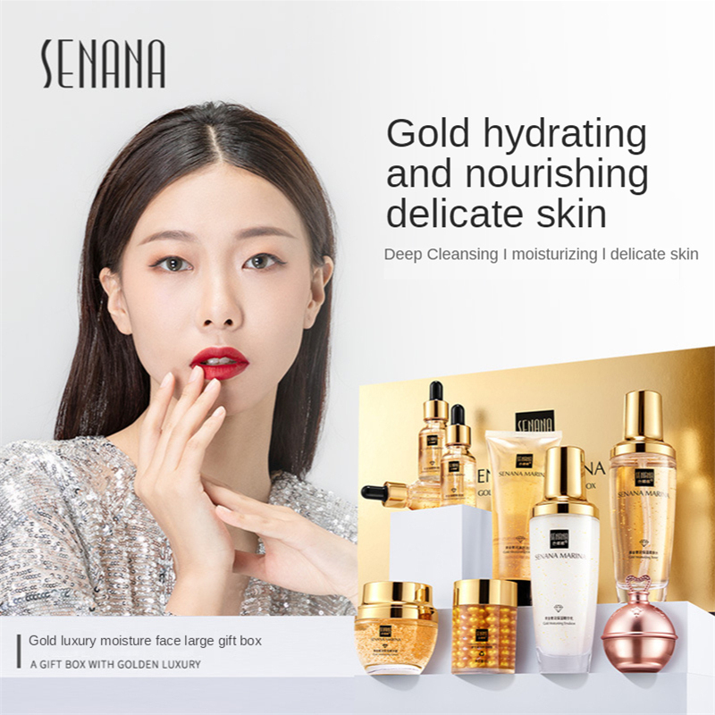 Women 24K Gold Skin Care Set 9 - Luxury Skincare Toner ulasan dan harga