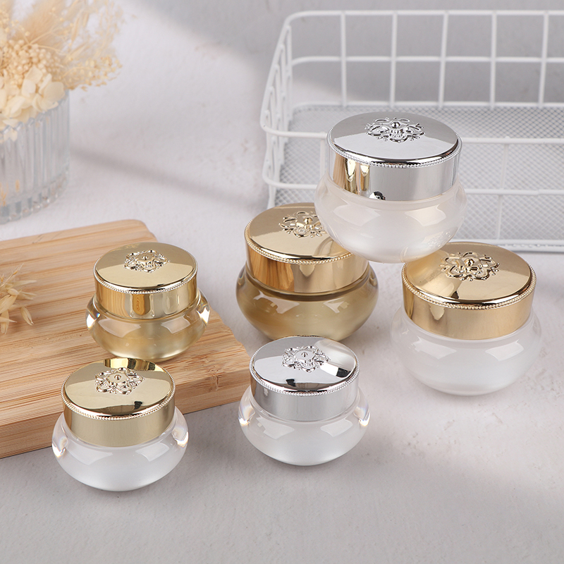 Acrylic Empty Travel Cream Jar - Luxury Skincare Products ulasan dan harga