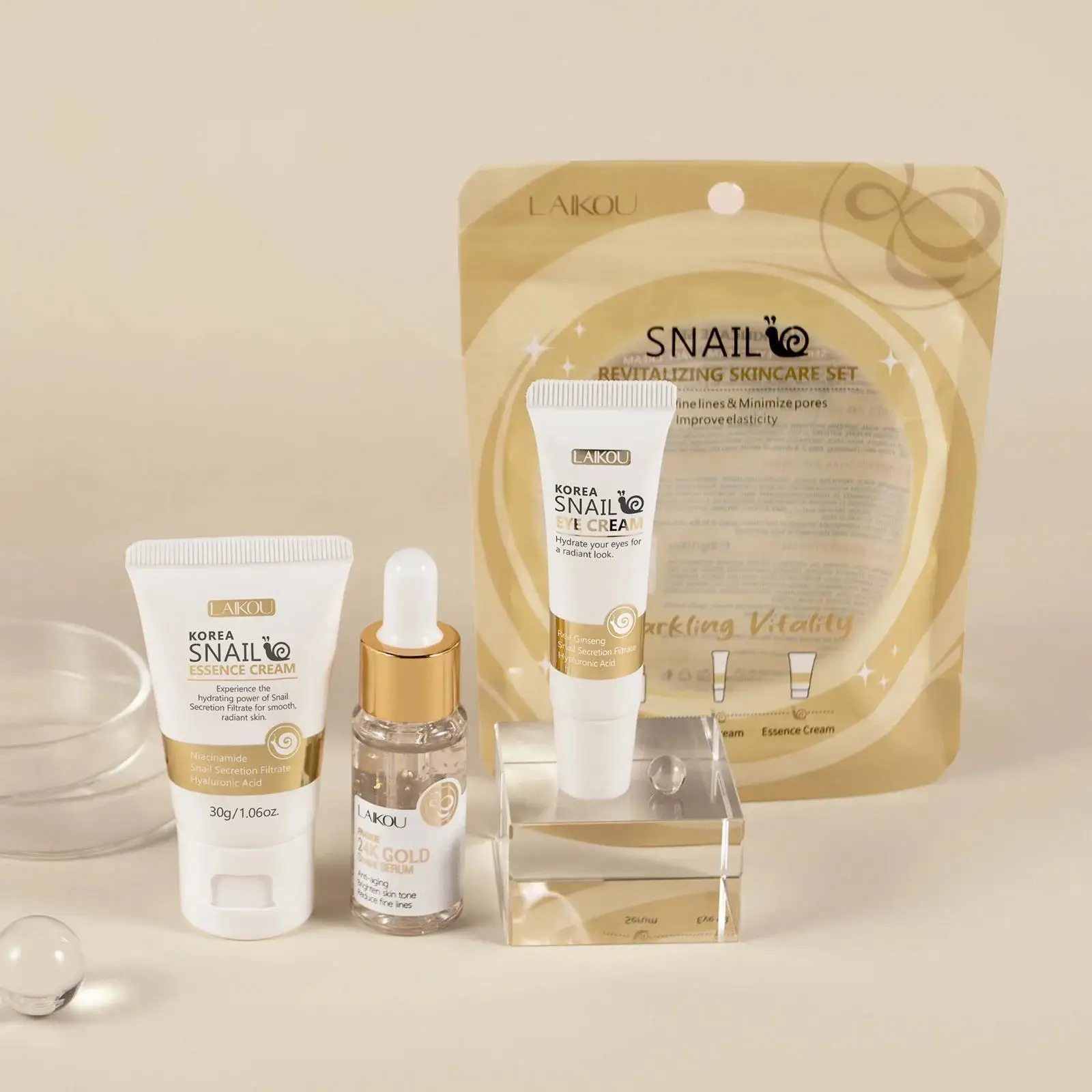24K Gold Snail Repair Serum Ey - Luxury Skincare Sets ulasan dan harga