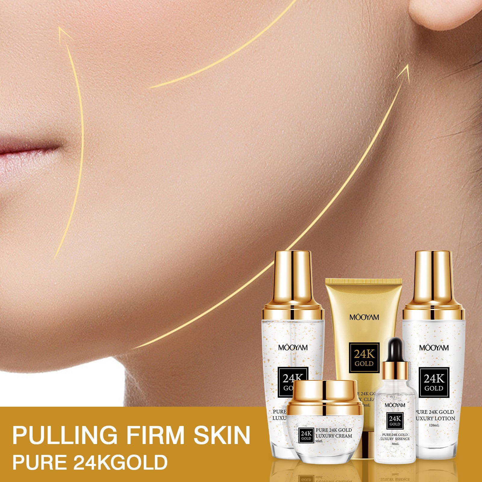 24K Gold LUXURY Moisturizin An - Luxury Skincare Sets ulasan dan harga
