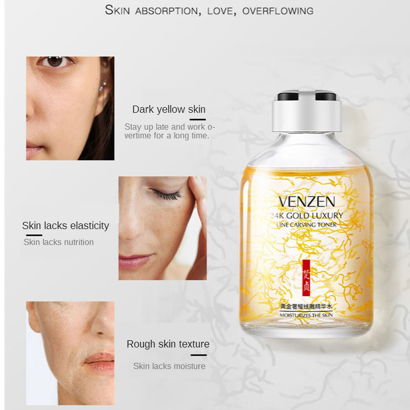 24K Gold Luxury Line Carving T - Luxury Skincare Toner ulasan dan harga